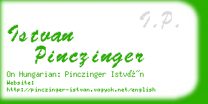 istvan pinczinger business card